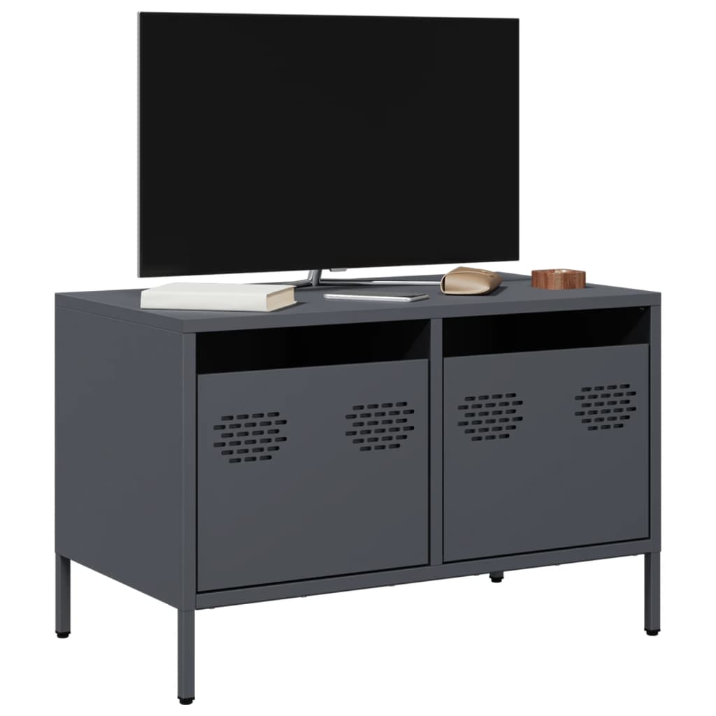 Tv-Bord 101,5X39X43,5 Cm Koldvalset Stål