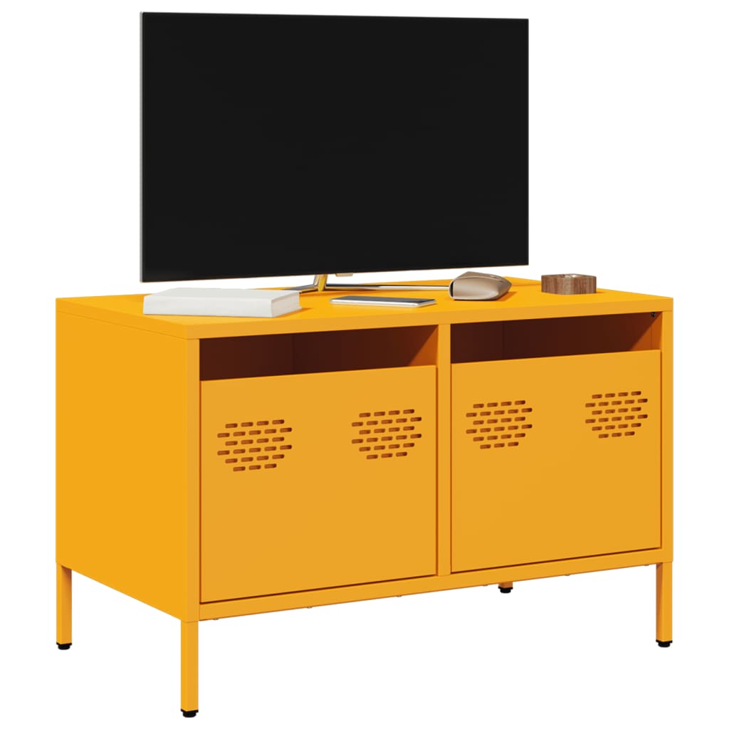 Tv-Bord 101,5X39X43,5 Cm Koldvalset Stål