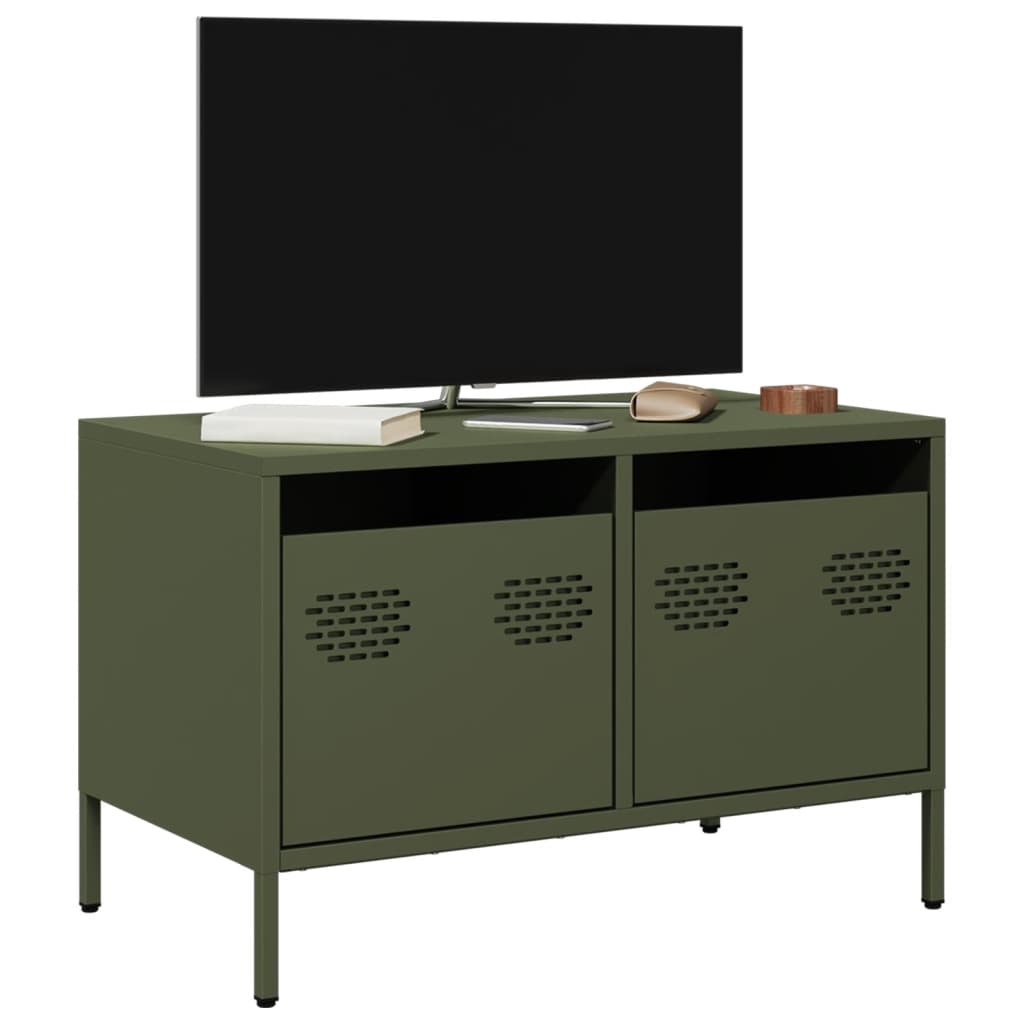 Tv-Bord 101,5X39X43,5 Cm Koldvalset Stål