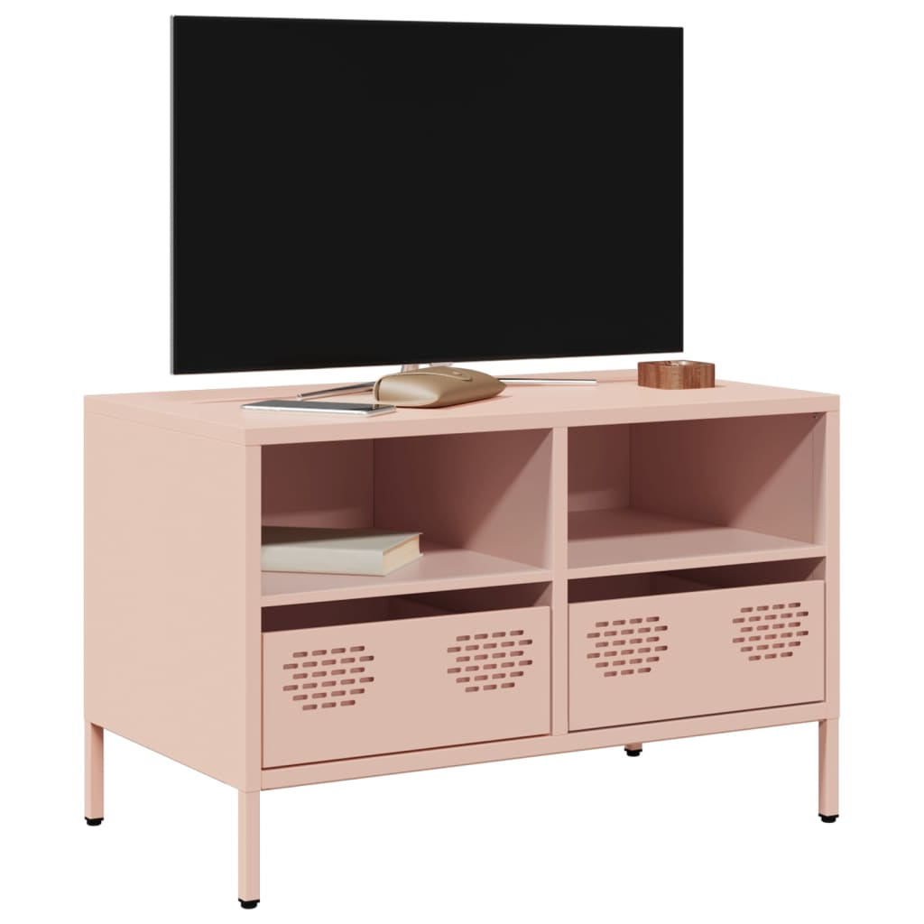 Tv-Bord 101,5X39X43,5 Cm Koldvalset Stål