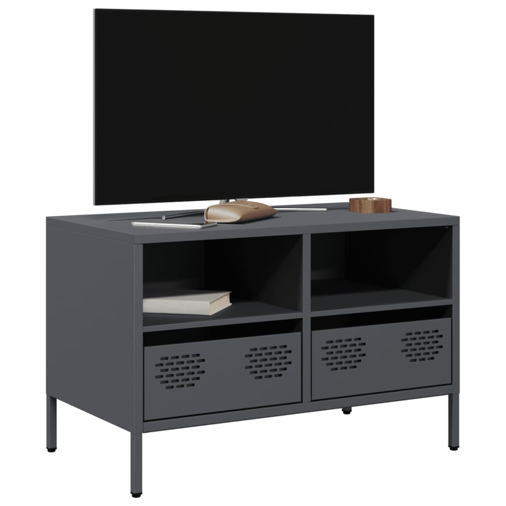 Tv-Bord 101,5X39X43,5 Cm Koldvalset Stål