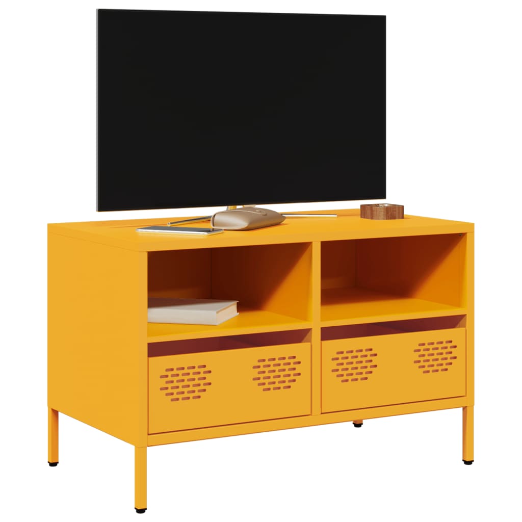Tv-Bord 101,5X39X43,5 Cm Koldvalset Stål