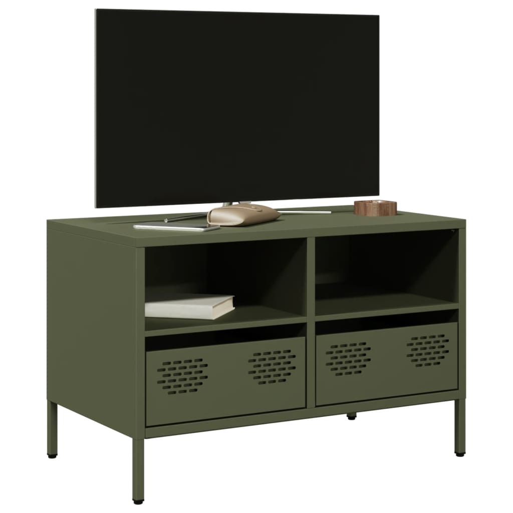 Tv-Bord 101,5X39X43,5 Cm Koldvalset Stål
