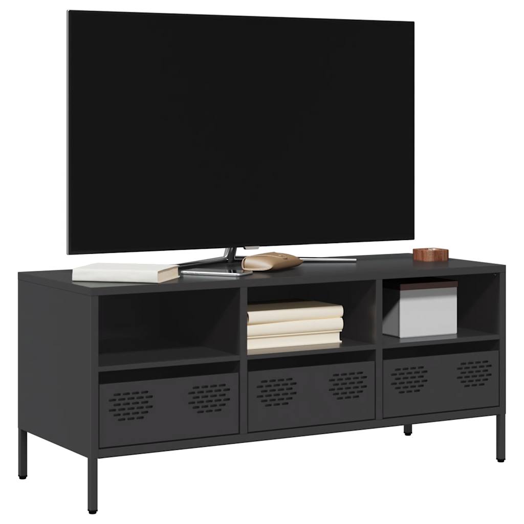 Tv-Bord 101,5X39X43,5 Cm Koldvalset Stål