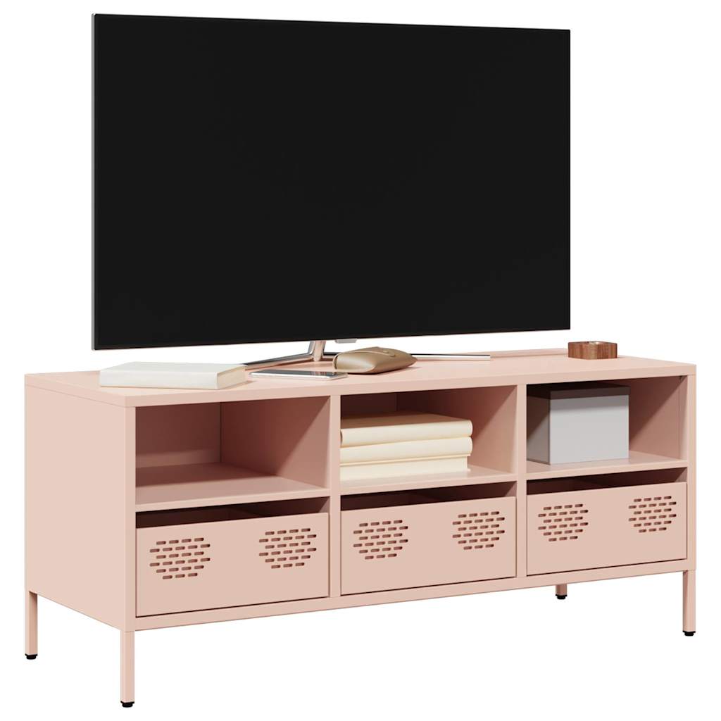 Tv-Bord 101,5X39X43,5 Cm Koldvalset Stål