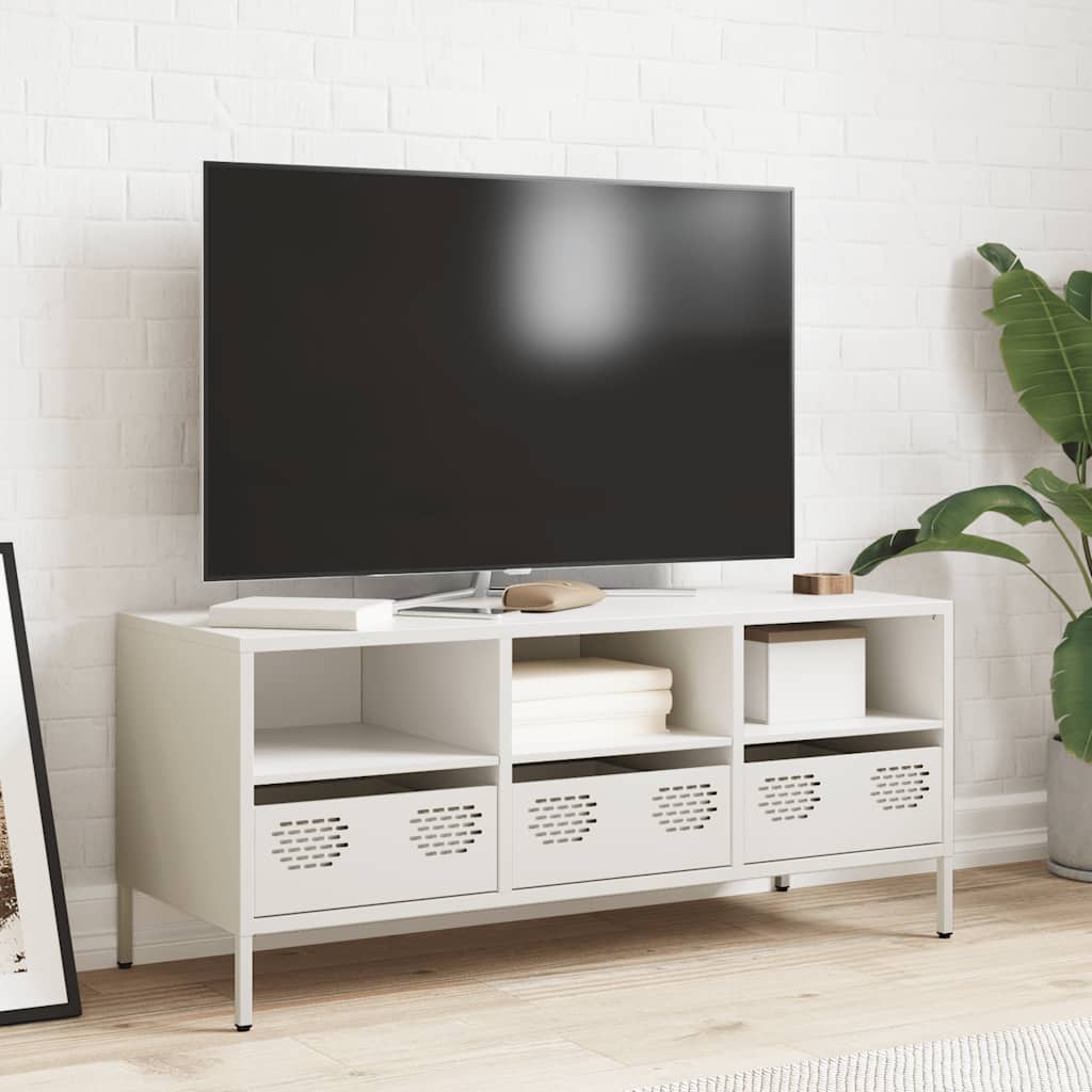 Tv-Bord 101,5X39X43,5 Cm Koldvalset Stål
