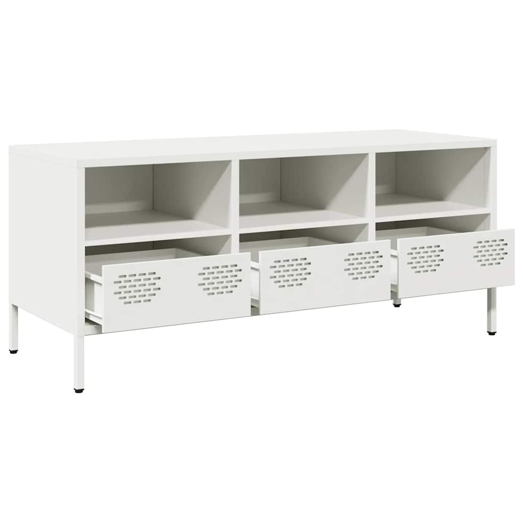 Tv-Bord 101,5X39X43,5 Cm Koldvalset Stål