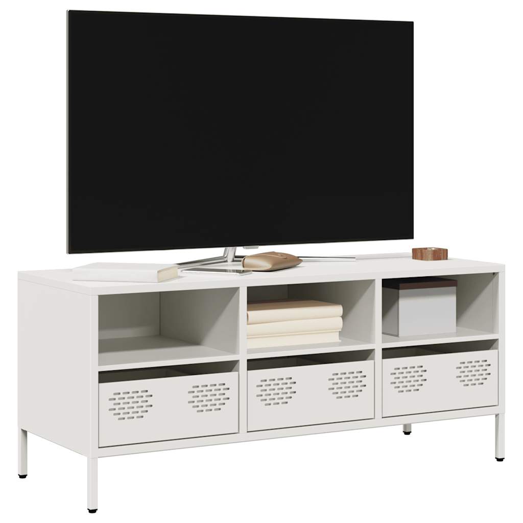 Tv-Bord 101,5X39X43,5 Cm Koldvalset Stål
