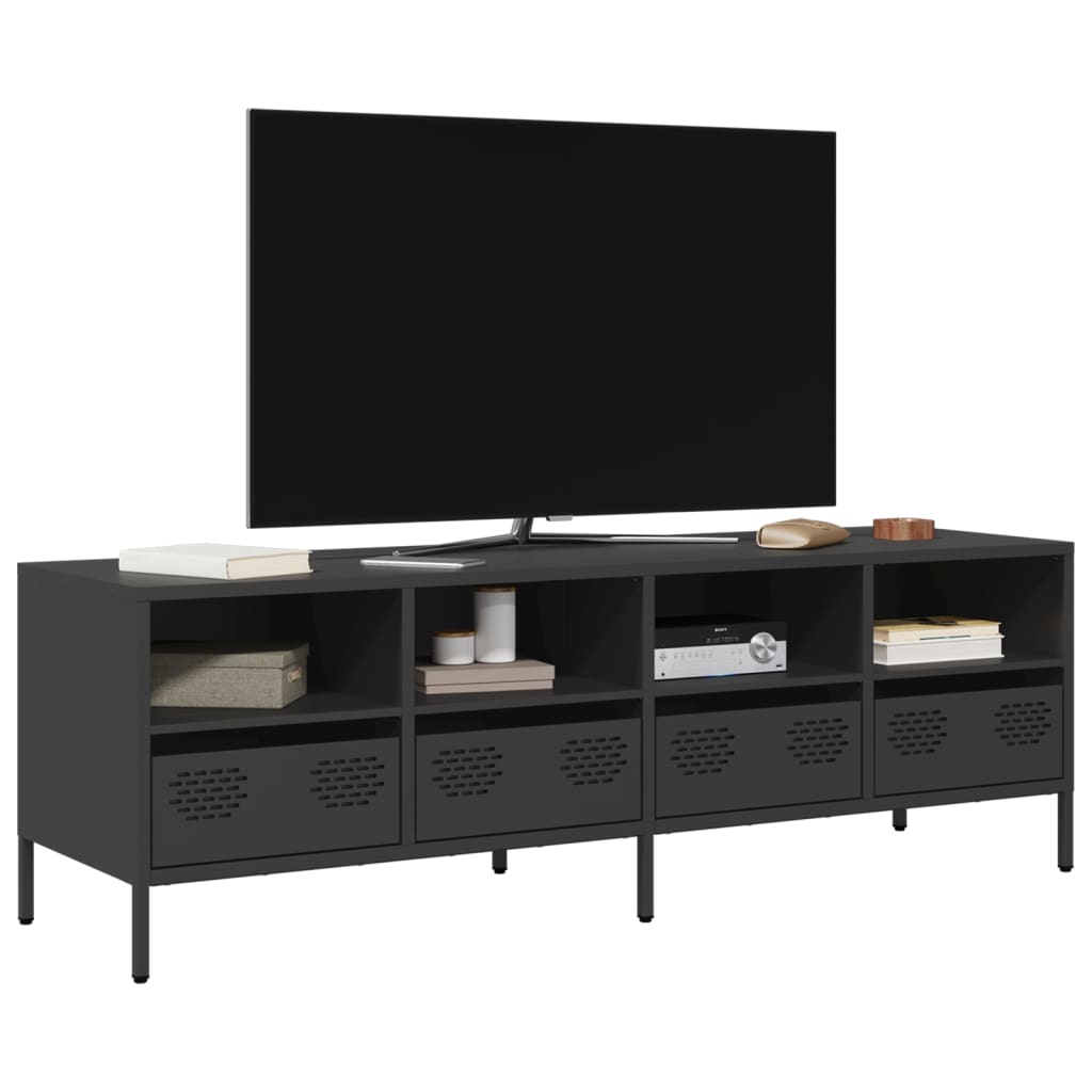 Tv-Bord 101,5X39X43,5 Cm Koldvalset Stål