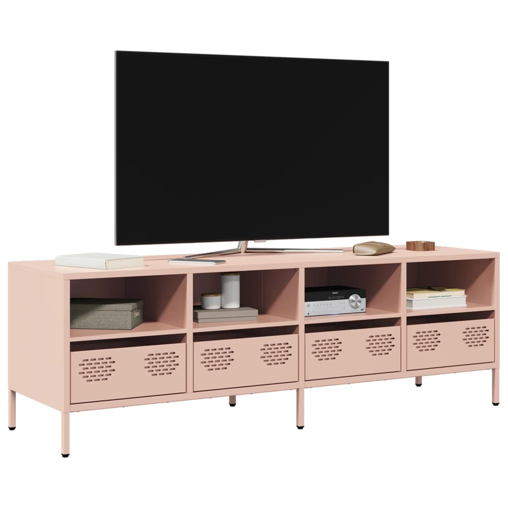 Tv-Bord 101,5X39X43,5 Cm Koldvalset Stål