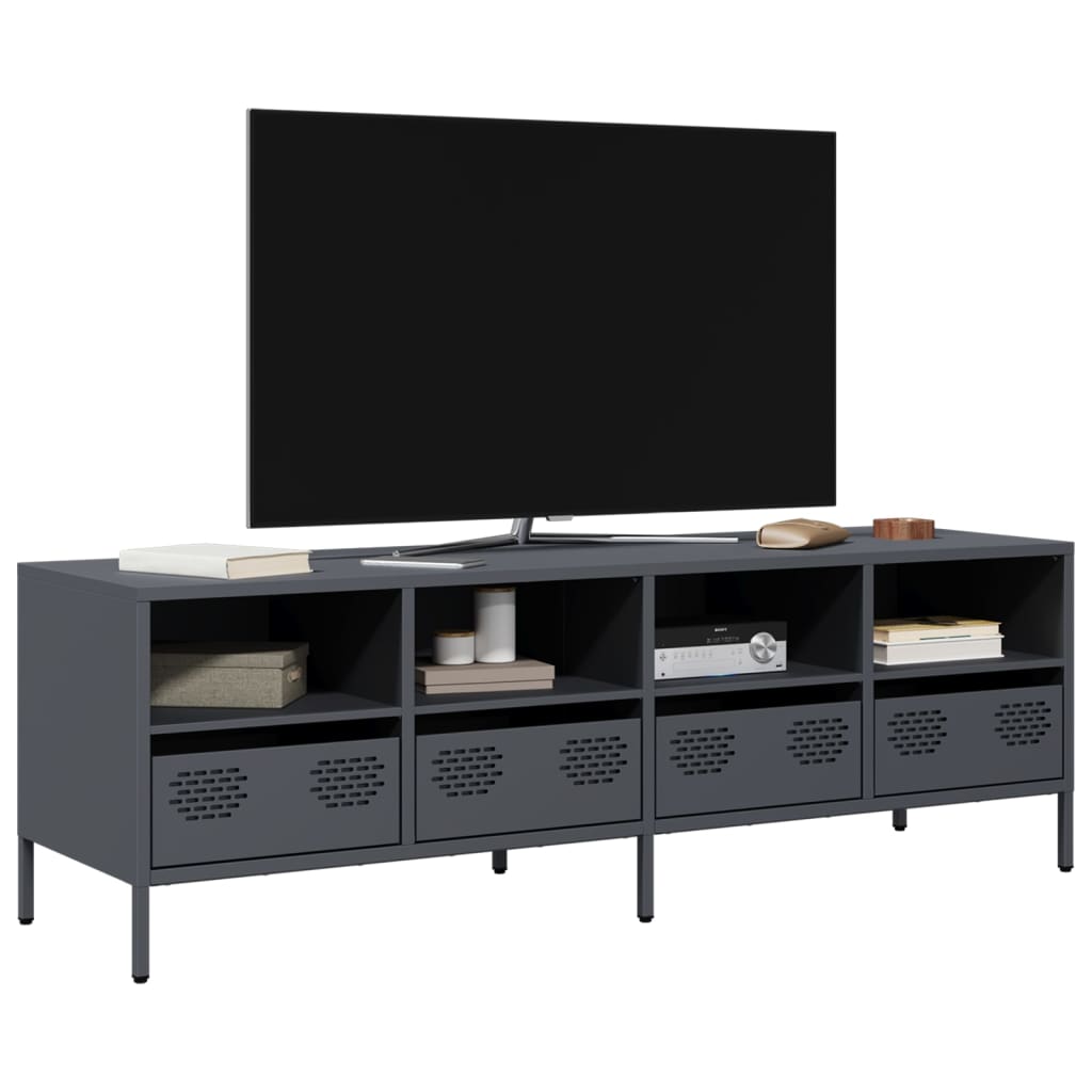 Tv-Bord 101,5X39X43,5 Cm Koldvalset Stål