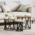 Nesting Sidebord 3 Stk. Grå Sonoma 53 X 53 X 40 Cm