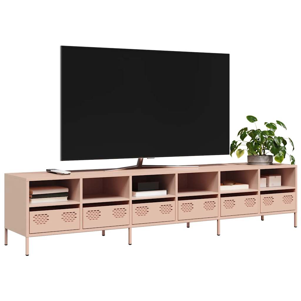 Tv-Bord 101,5X39X43,5 Cm Koldvalset Stål