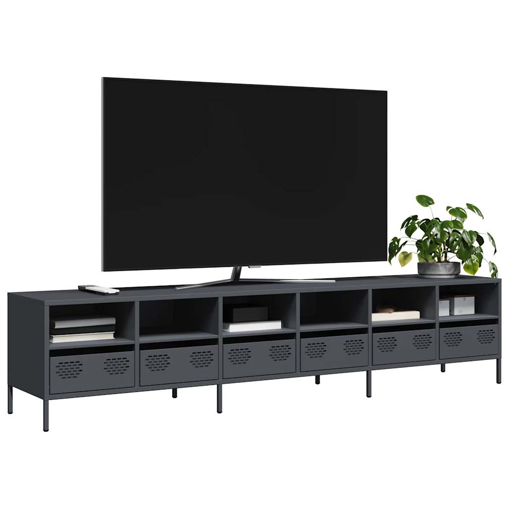 Tv-Bord 101,5X39X43,5 Cm Koldvalset Stål