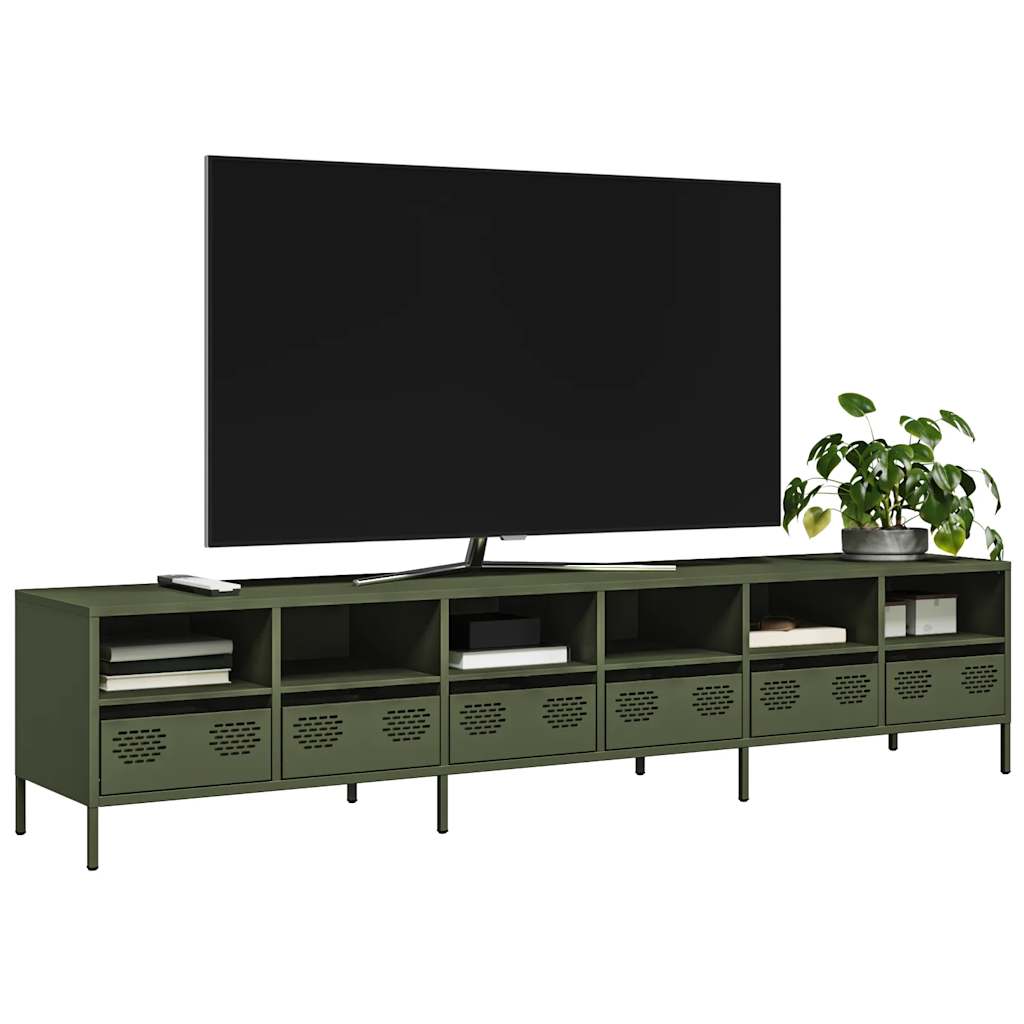 Tv-Bord 101,5X39X43,5 Cm Koldvalset Stål