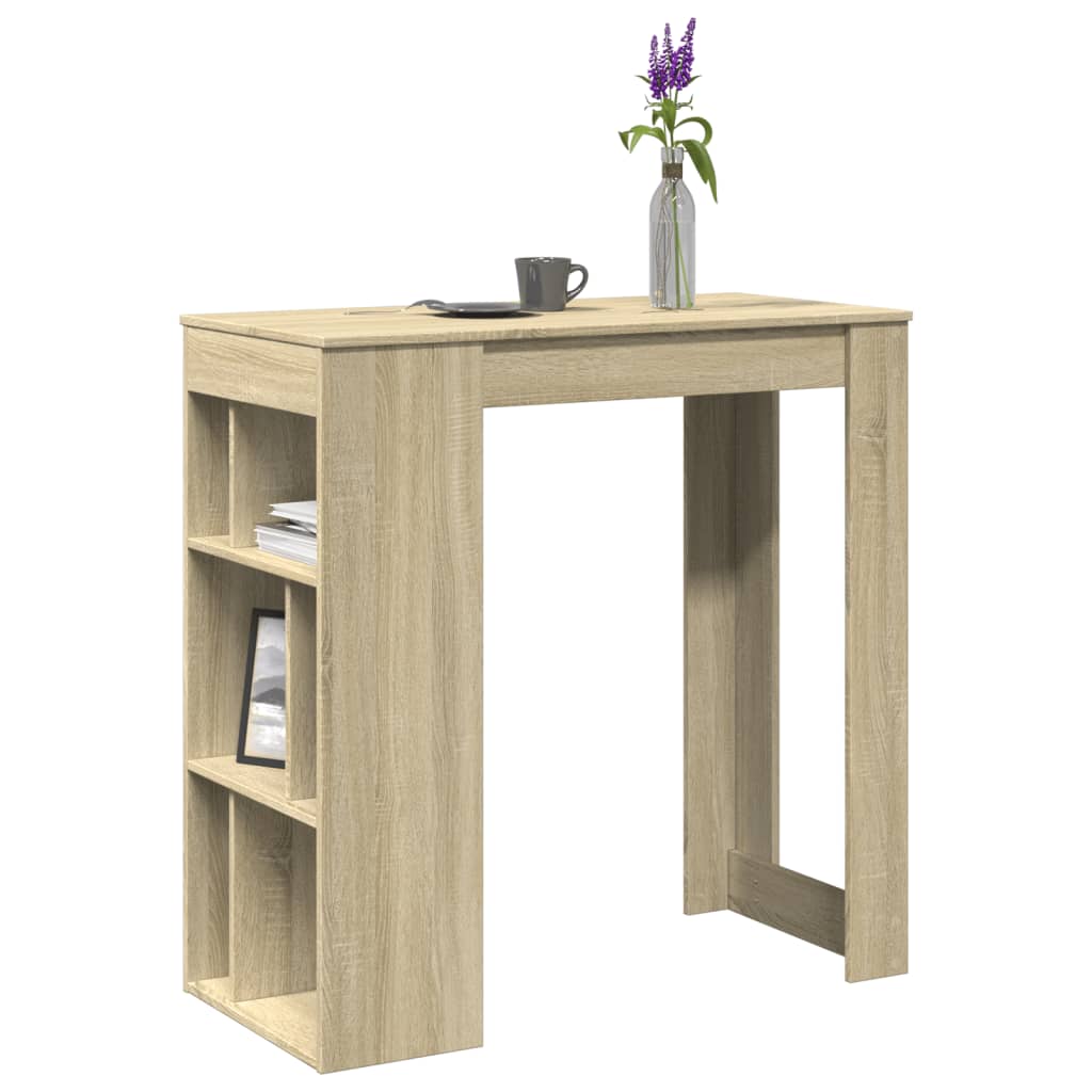 Barbord M. Stativer 102X50X103,5 Cm Konstrueret Træ Egetræslook
