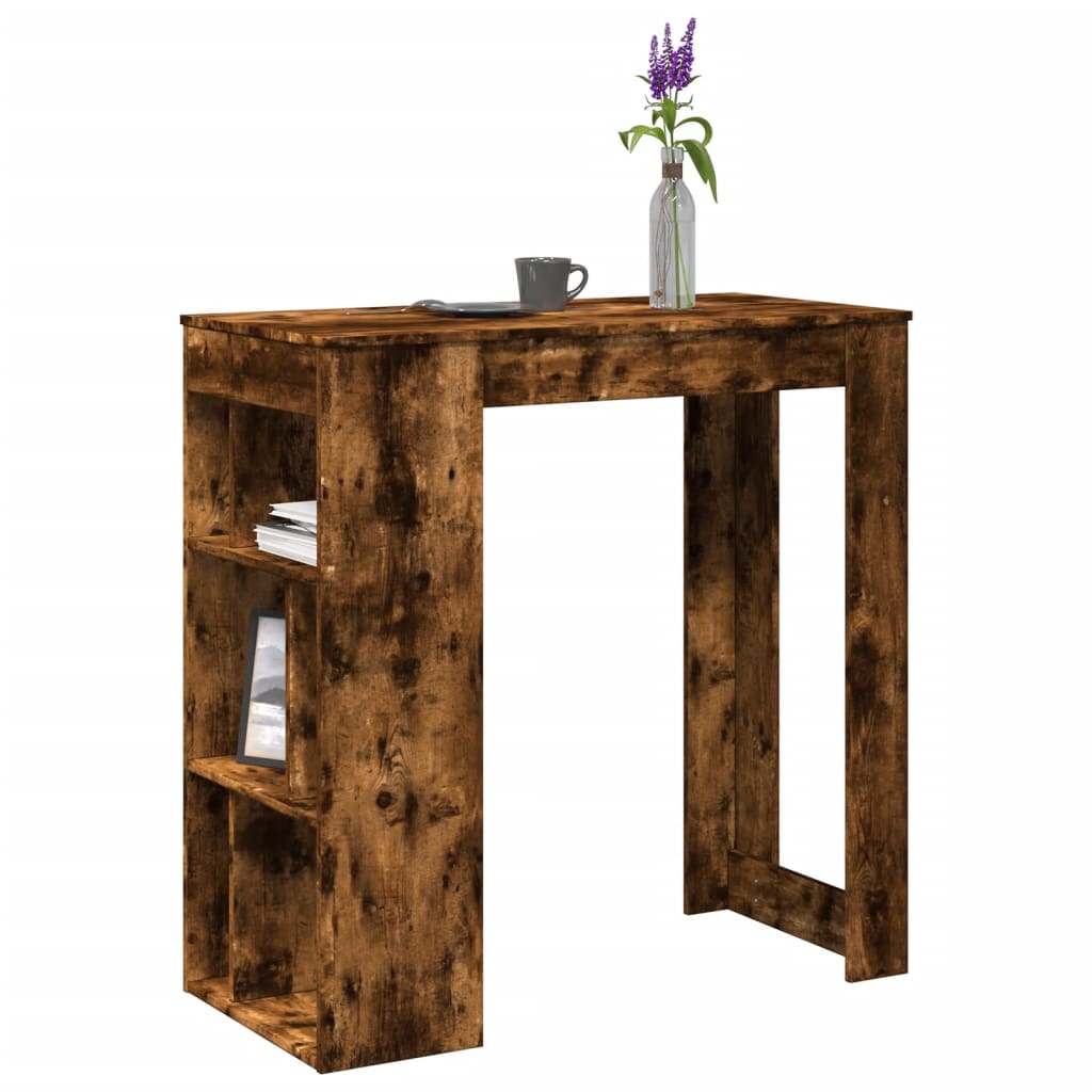 Barbord M. Stativer 102X50X103,5 Cm Konstrueret Træ Egetræslook