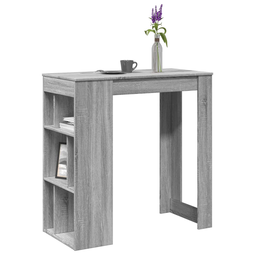 Barbord M. Stativer 102X50X103,5 Cm Konstrueret Træ Egetræslook