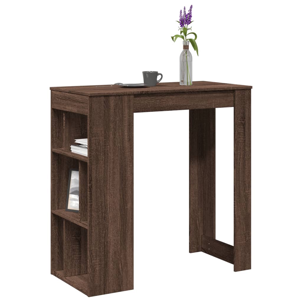 Barbord M. Stativer 102X50X103,5 Cm Konstrueret Træ Egetræslook