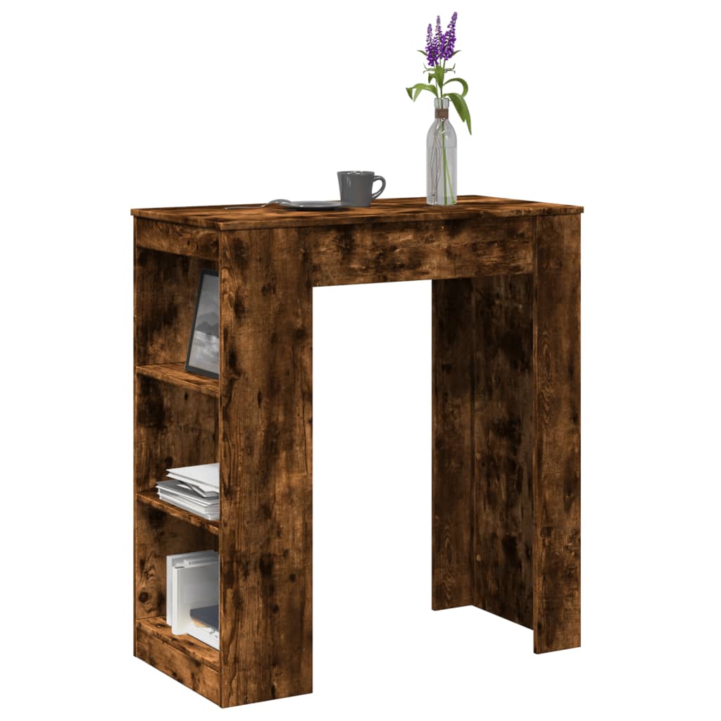 Barbord M. Stativer 95X47X103,5 Cm Konstrueret Træ Egetræslook