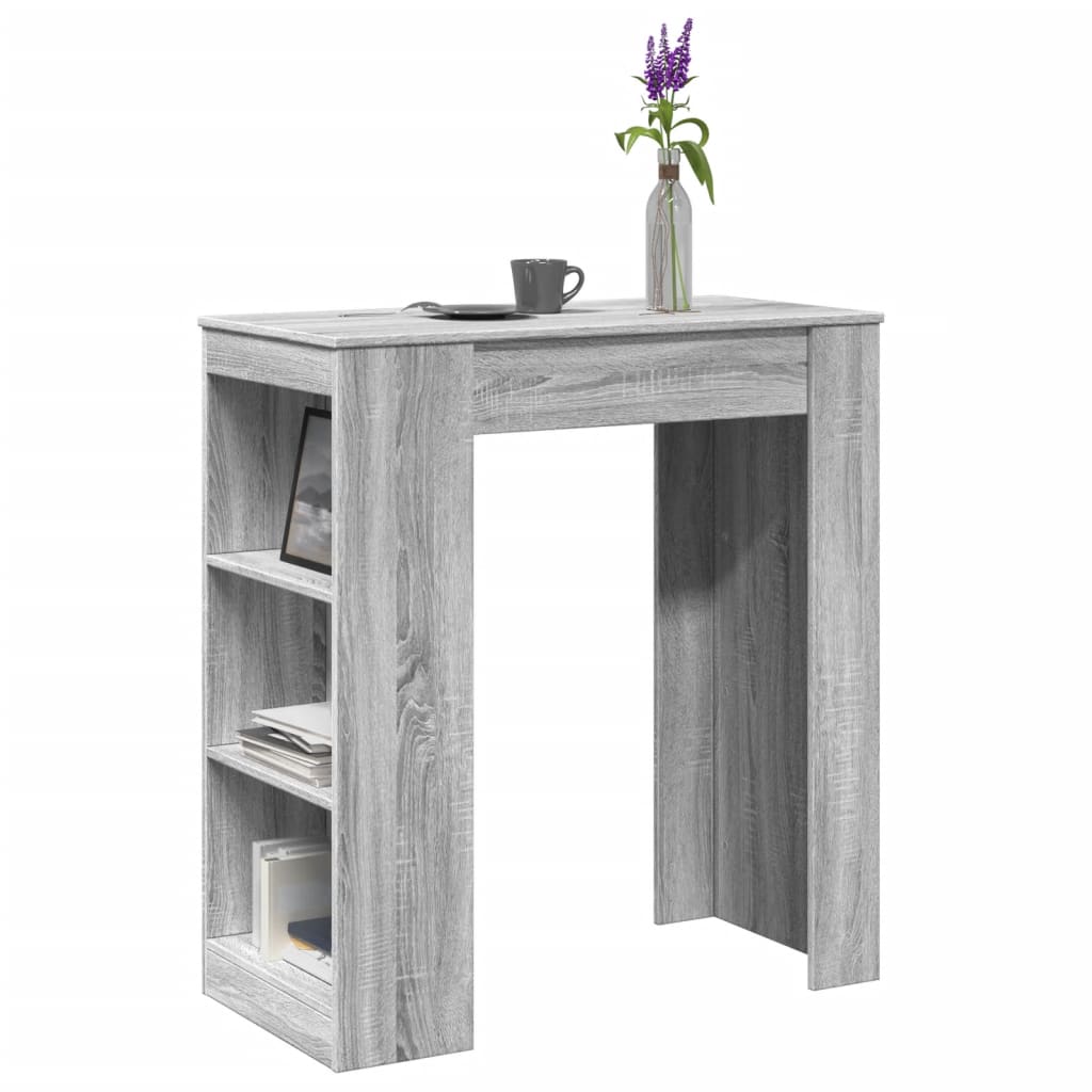 Barbord M. Stativer 95X47X103,5 Cm Konstrueret Træ Egetræslook