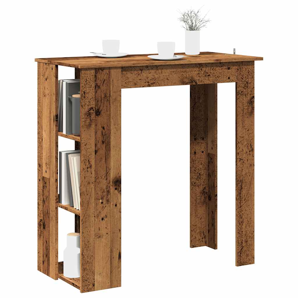 Barbord Med Hylde 102X50X103,5 Cm Konstrueret Træ