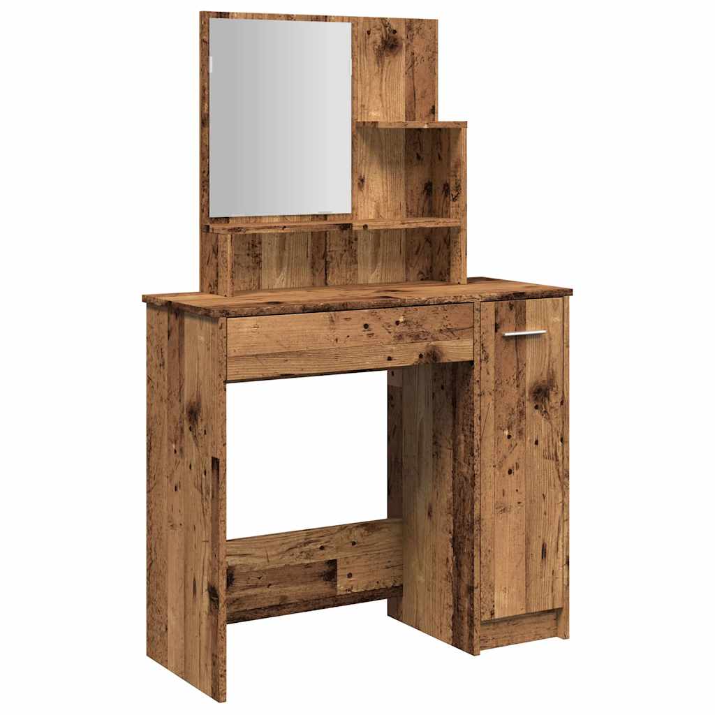 Makeupbord Med Spejl 86,5X35X136 Cm -Look