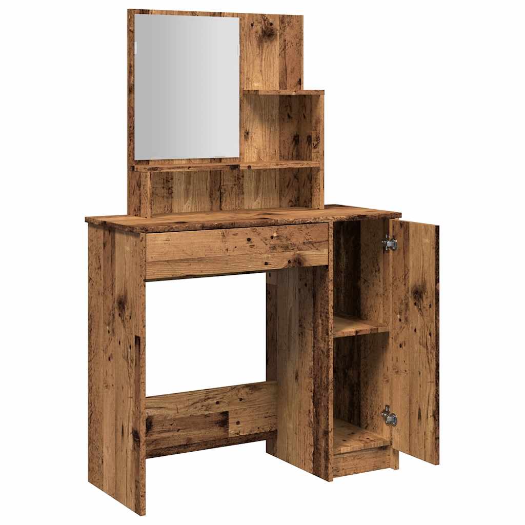 Makeupbord Med Spejl 86,5X35X136 Cm -Look
