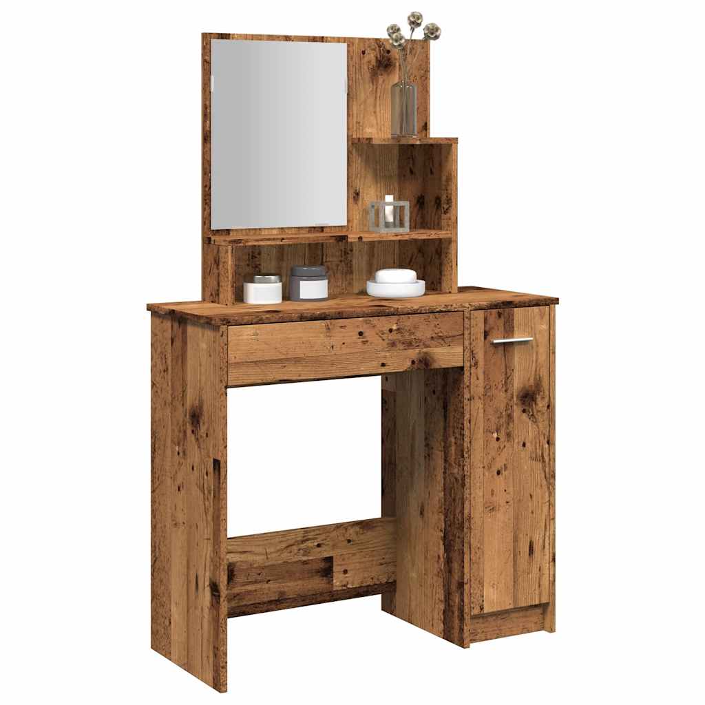 Makeupbord Med Spejl 86,5X35X136 Cm -Look