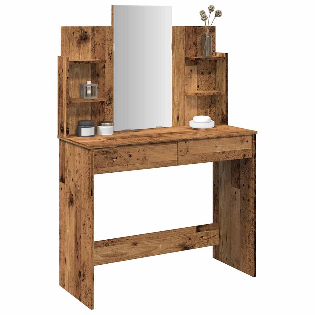 Makeupbord Med Spejl 96X39X142 Cm