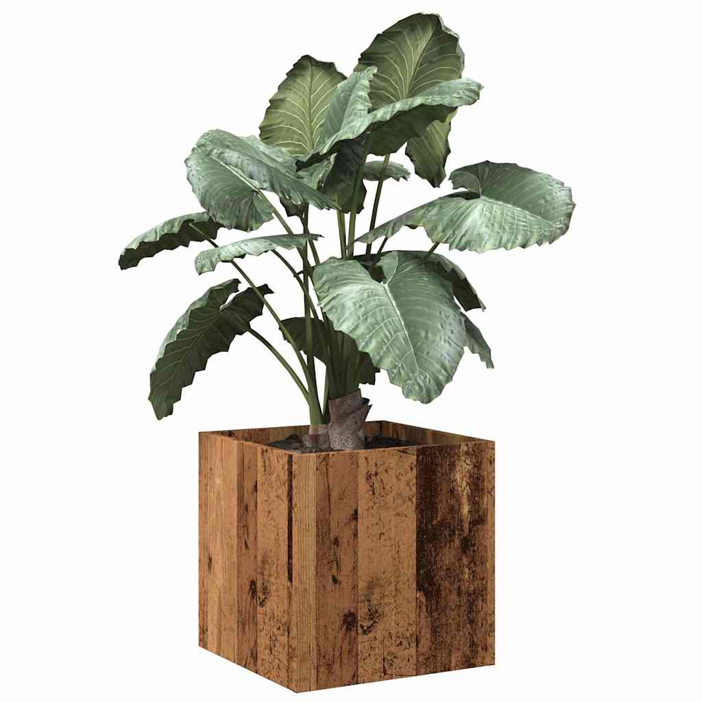 Plantekasse 40X40X40 Cm Konstrueret Træ -Look