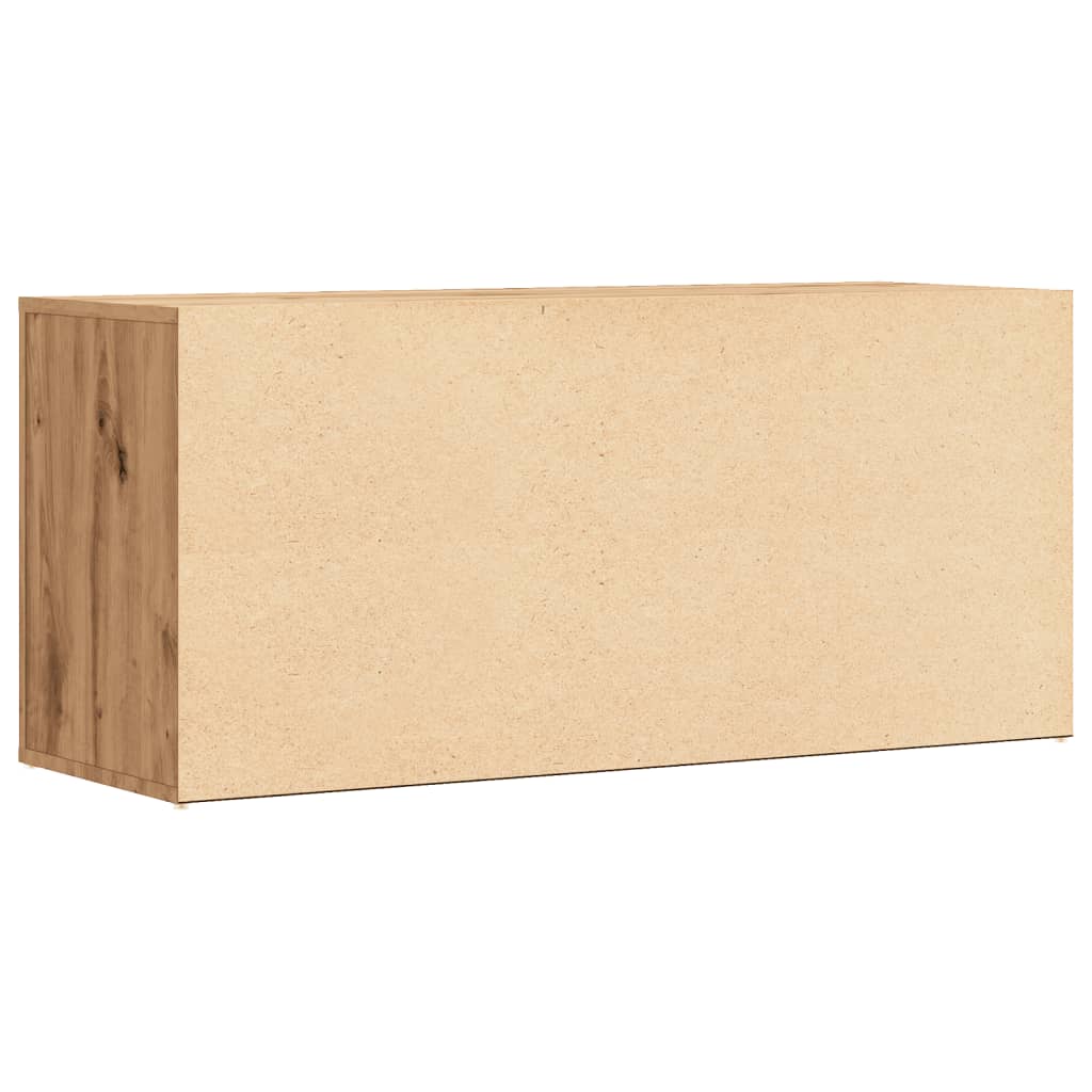 Skobænk 100X35X45 Cm Konstrueret Træ Kunsteg Artisan Eg