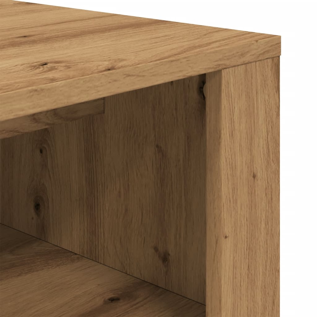 Skobænk 100X35X45 Cm Konstrueret Træ Kunsteg Artisan Eg