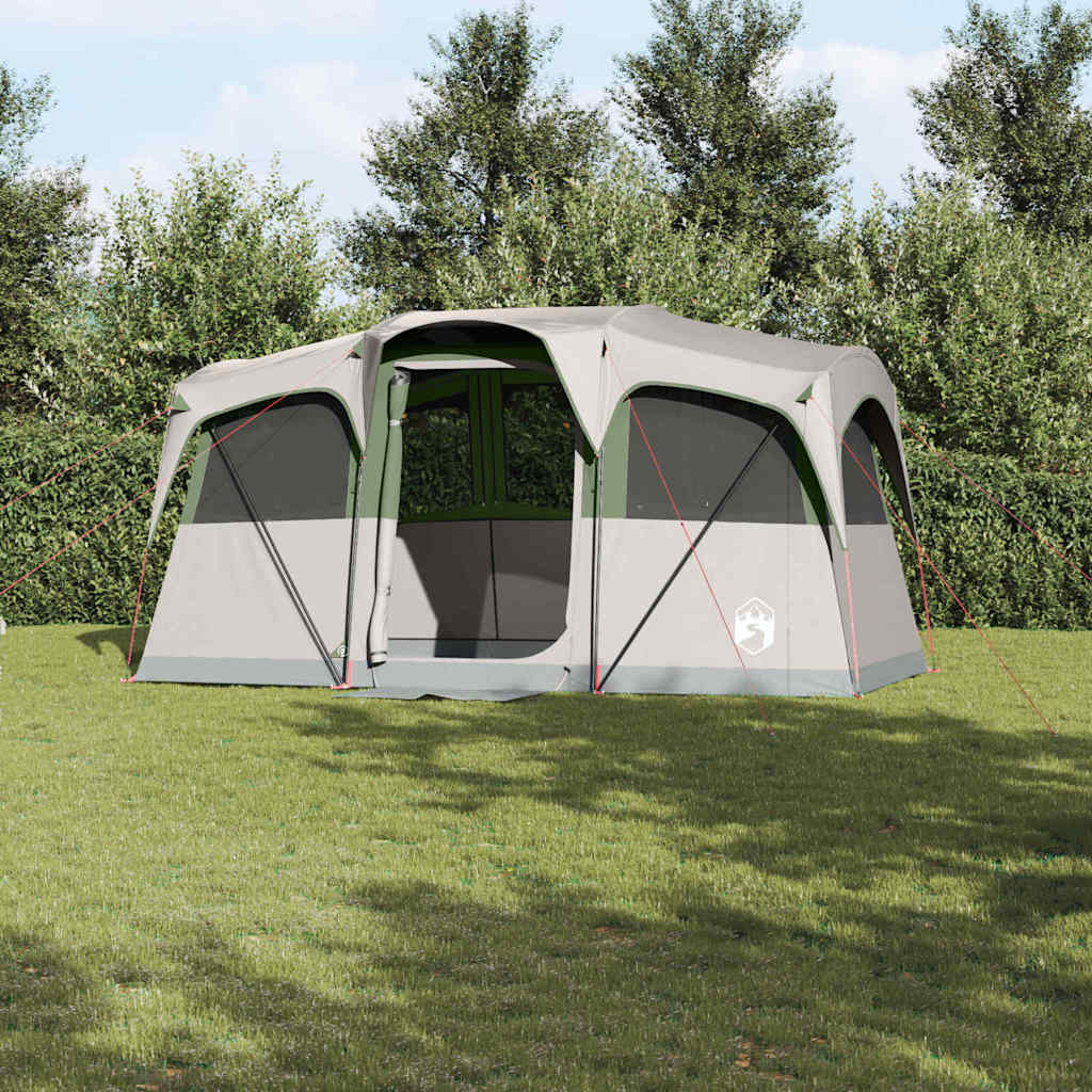 Familietelt Og Grå 435 X 255 X 216 Cm Polyester Og Stål