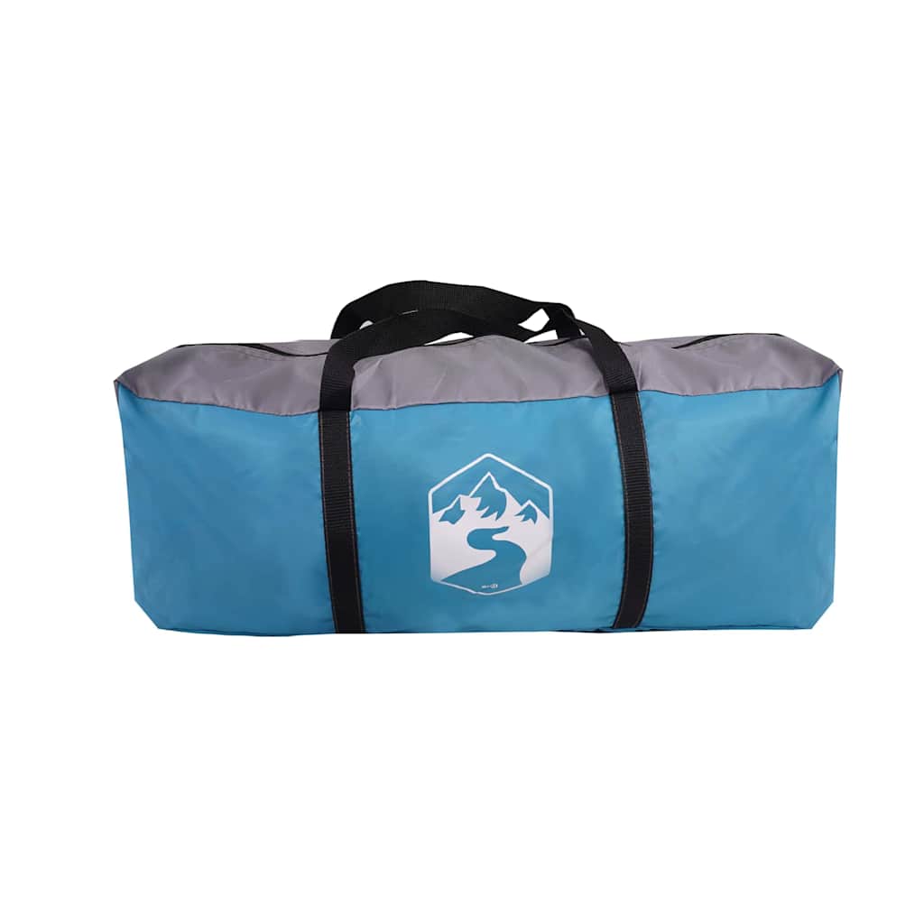 Familietelt Og Grå 435 X 255 X 216 Cm Polyester Og Stål