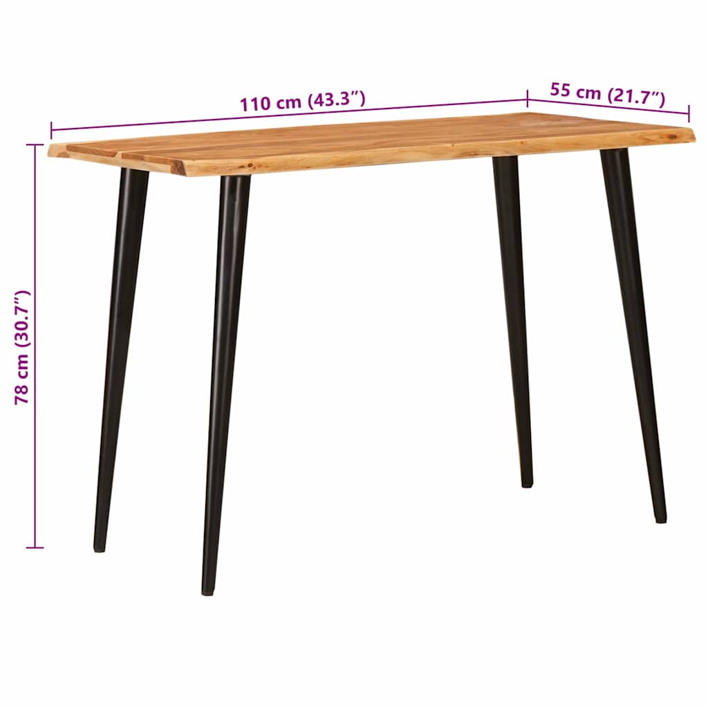 Spiseborde Brun Og Sort 110 X 55 X 78 Cm Massivt Mangotræ
