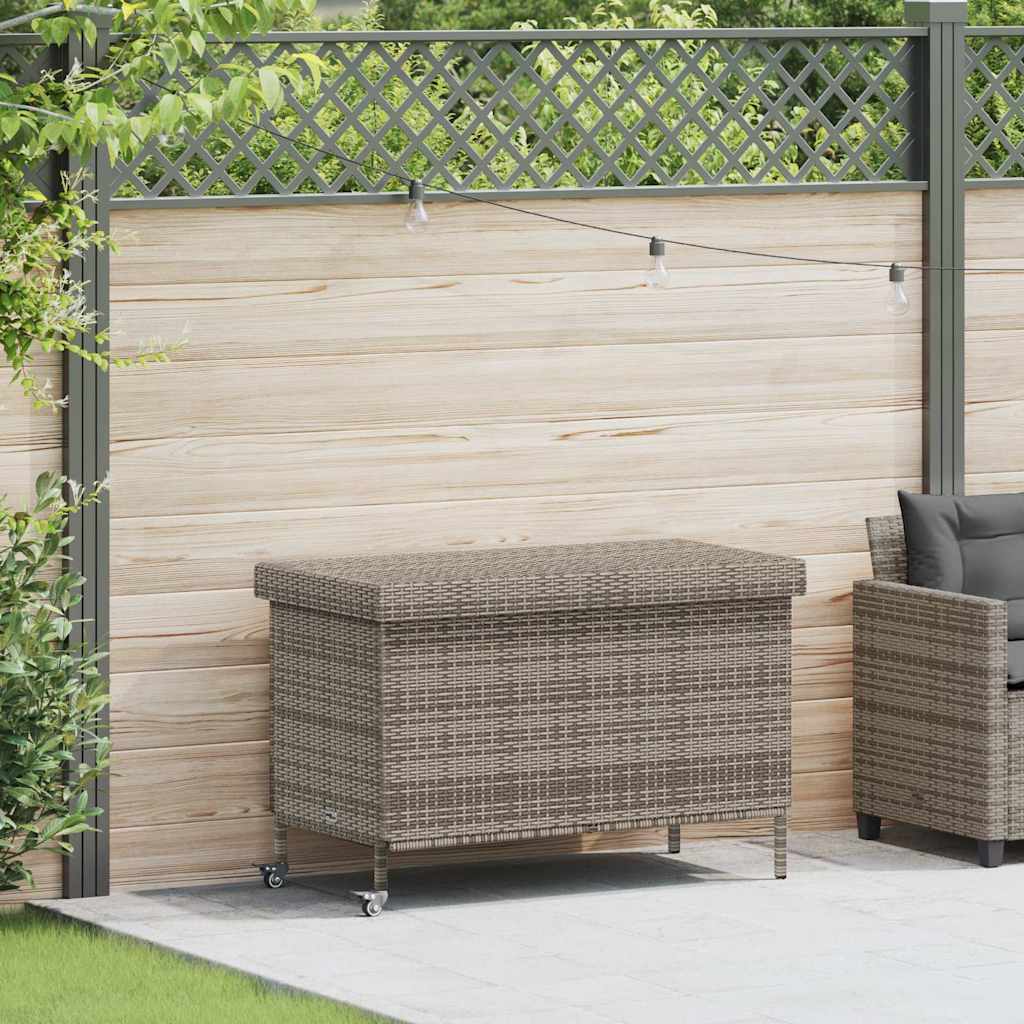 Opbevaringsboks Med Hjul Polyrattan