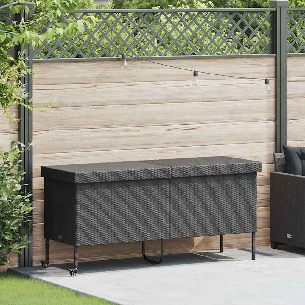 Opbevaringsboks Med Hjul Polyrattan