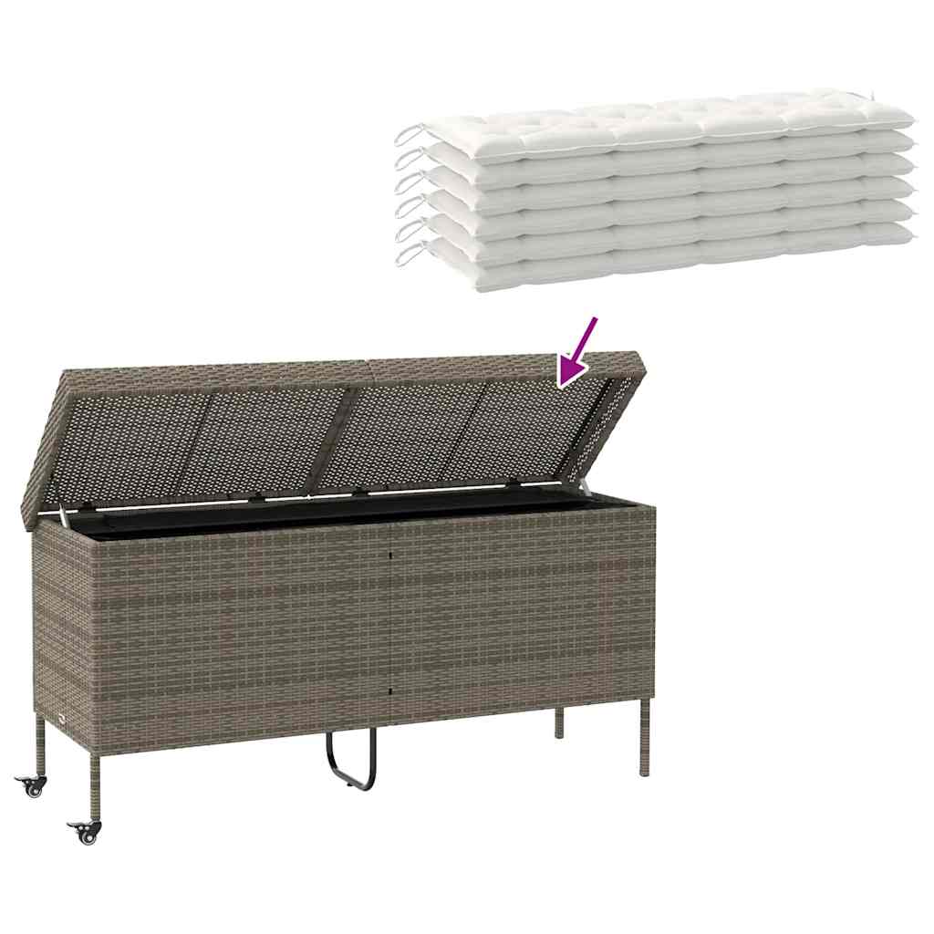Opbevaringsboks Med Hjul Polyrattan