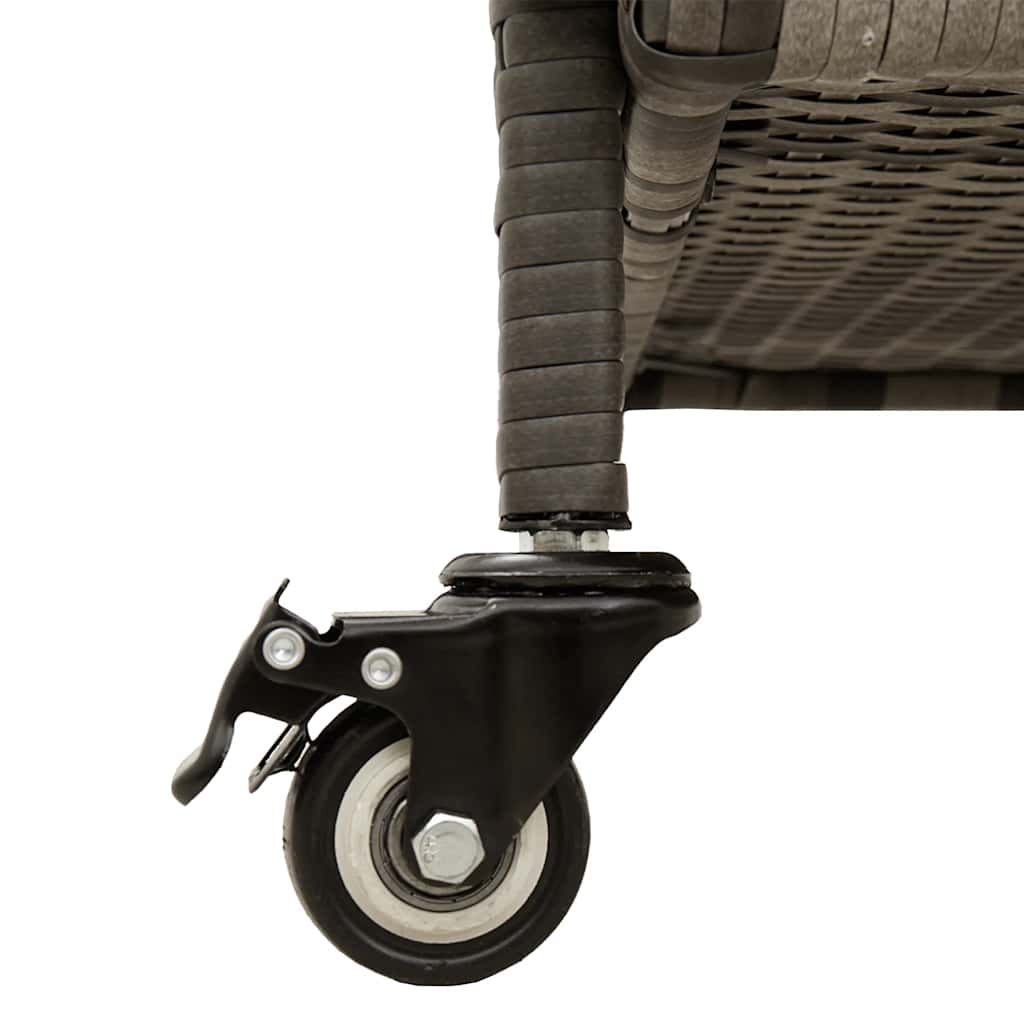 Opbevaringsboks Med Hjul Polyrattan
