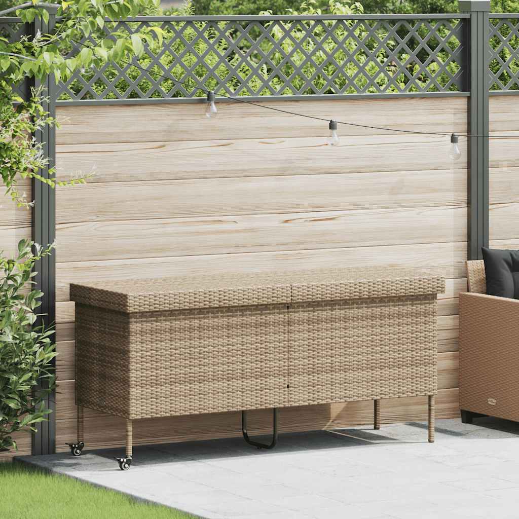 Opbevaringsboks Med Hjul Polyrattan