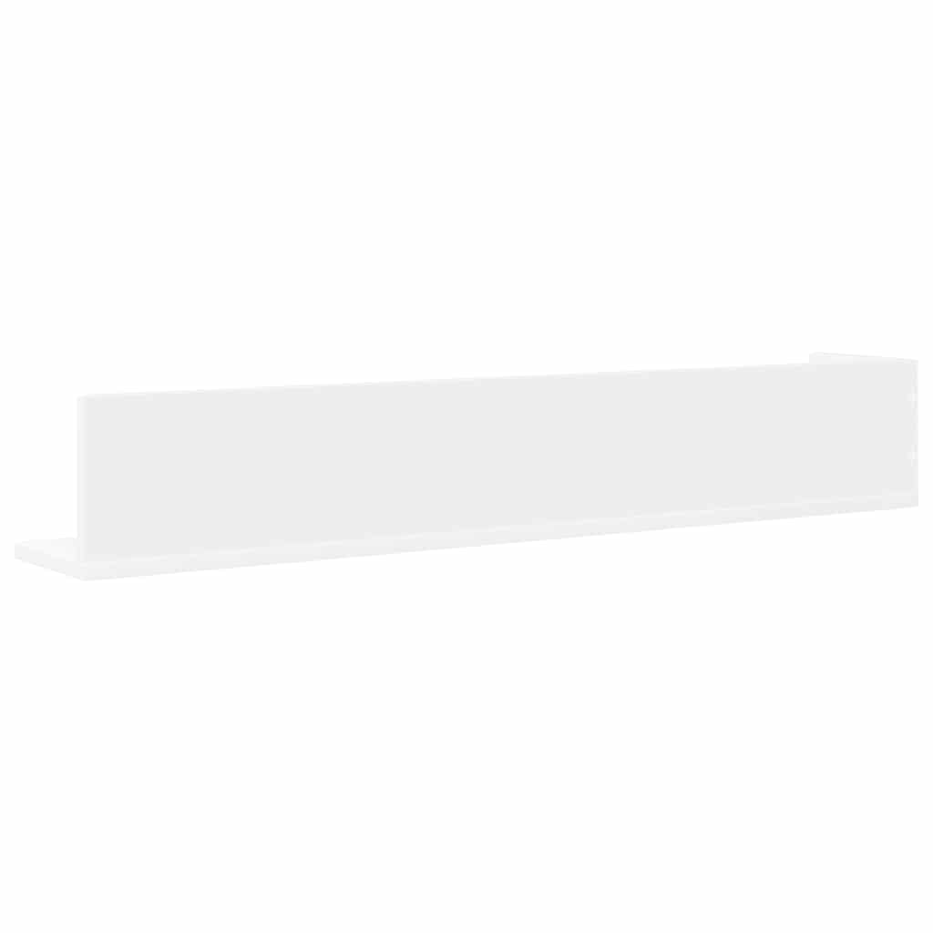 Væghylder 2 Stk. 100X16,5X16,5 Cm Konstrueret Træ Hvid