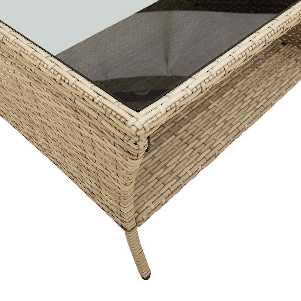 2-Personers Sofa Med Hynder Og Bord Polyrattan