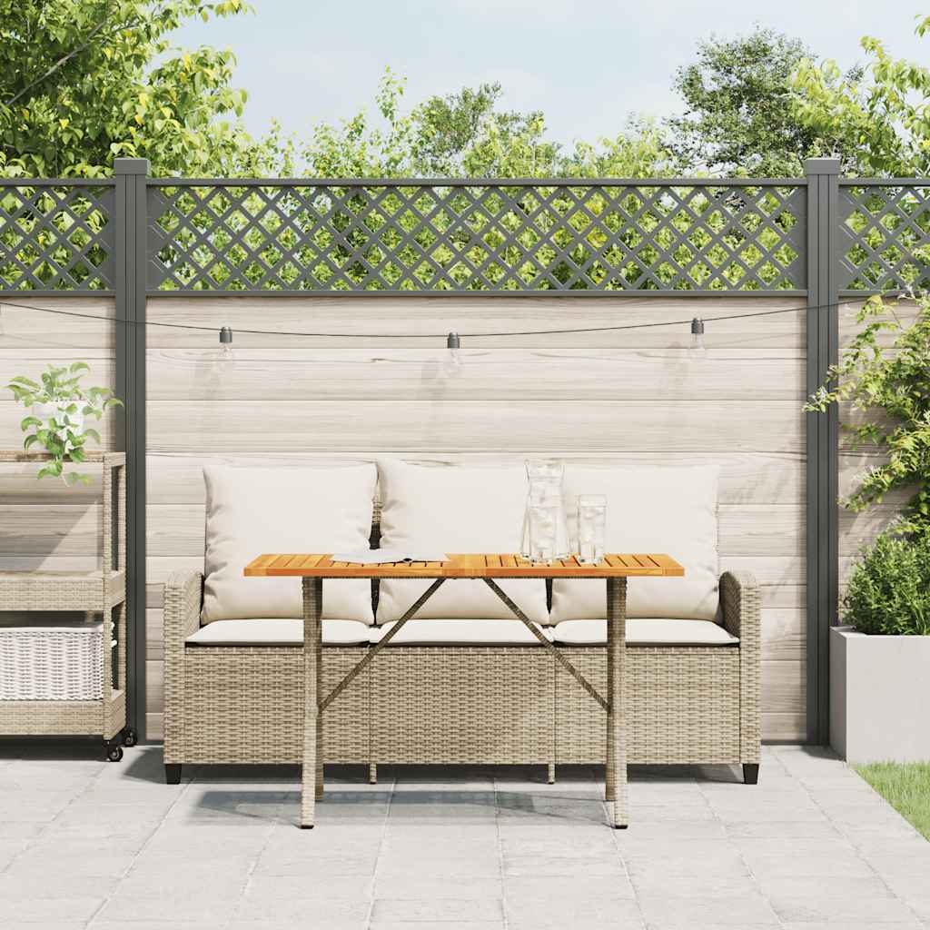3-Personers Sofa Med Hynder Og Bord Polyrattan