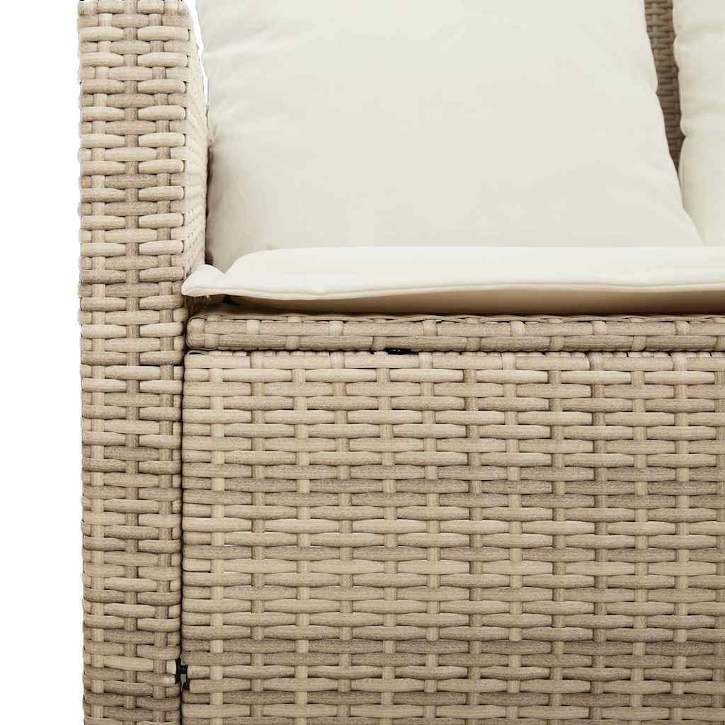 3-Personers Sofa Med Hynder Og Bord Polyrattan