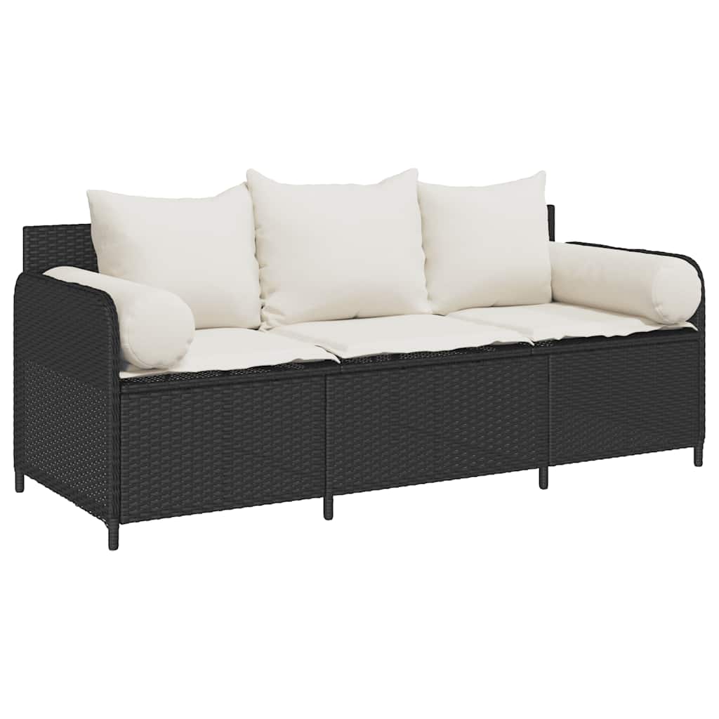 3-Personers Havesofa Med Hynder Polyrattan