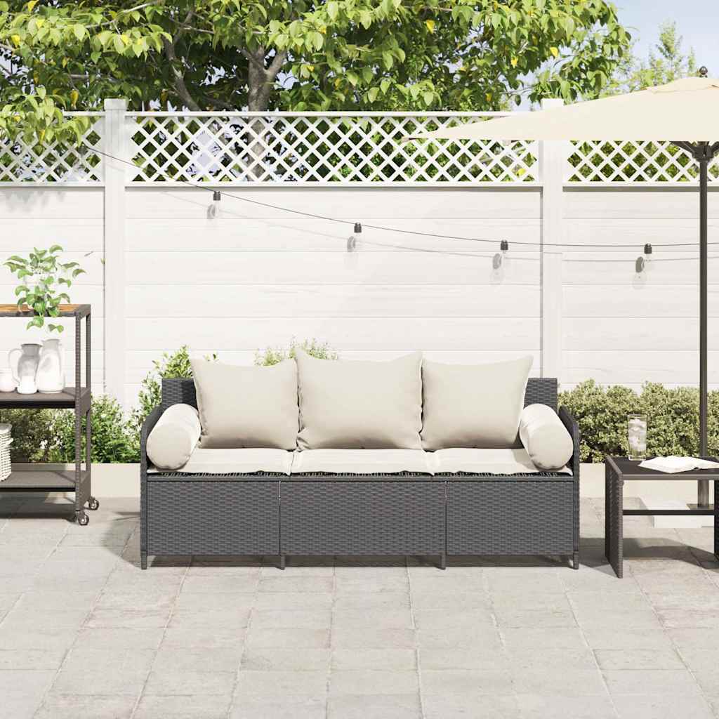 3-Personers Havesofa Med Hynder Polyrattan