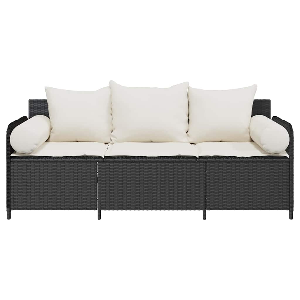 3-Personers Havesofa Med Hynder Polyrattan