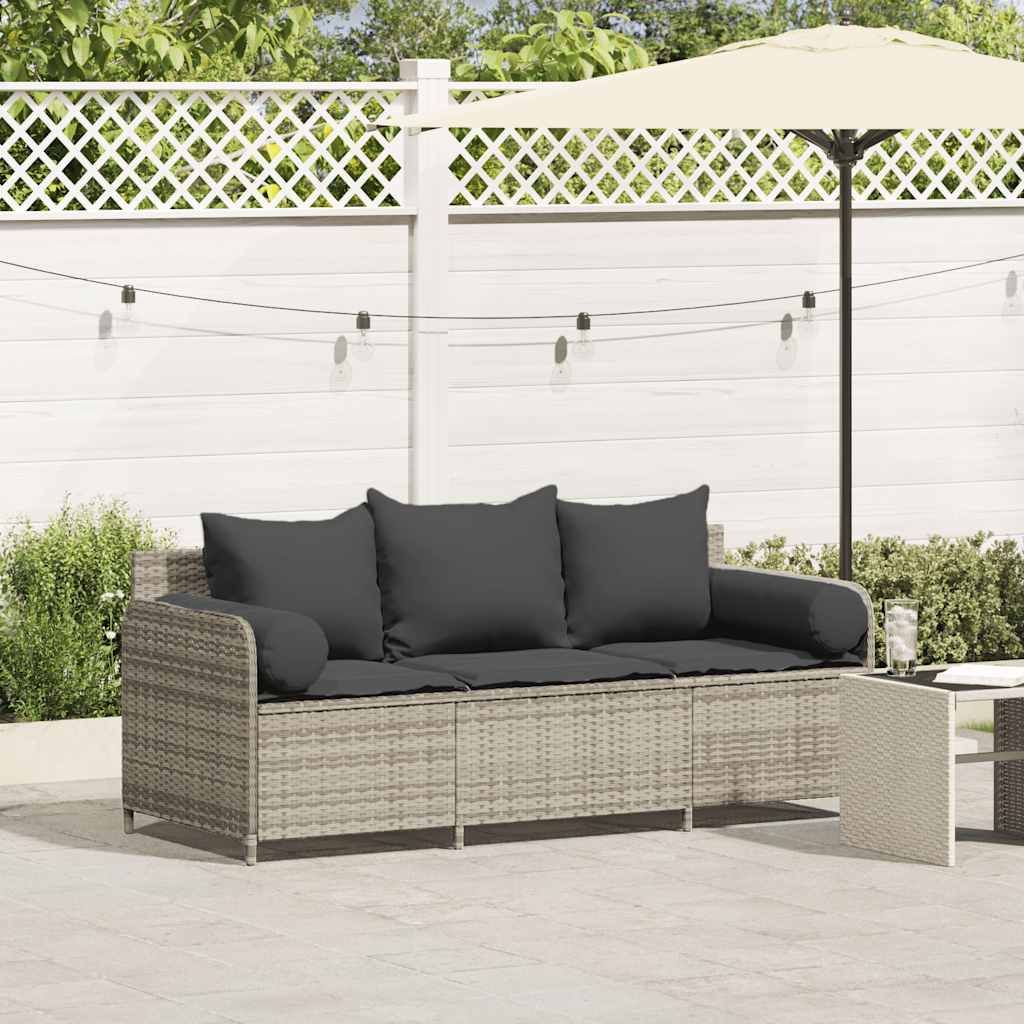 3-Personers Havesofa Med Hynder Polyrattan