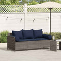 3-Personers Havesofa Med Hynder Polyrattan